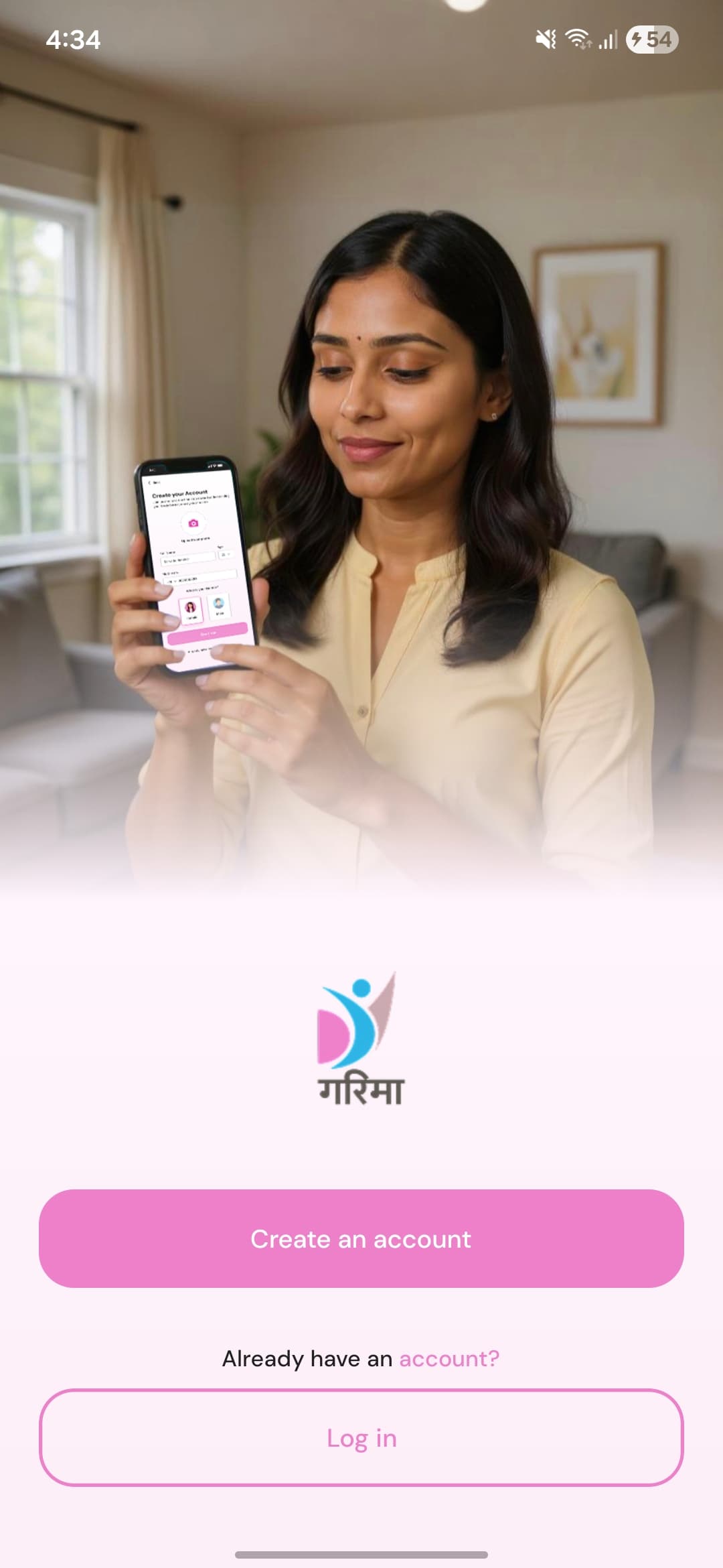 Garima – Period Health & Wellness App screenshot 1 - Application interface showing key features and user experience