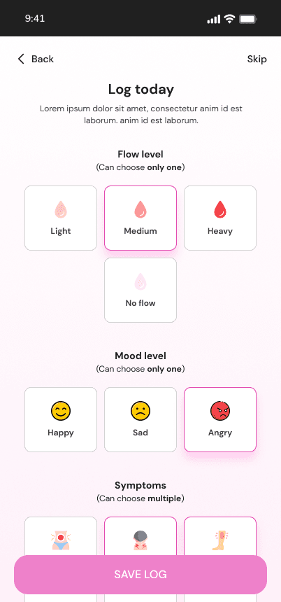 Garima – Period Health & Wellness App screenshot 8 - Application interface showing key features and user experience