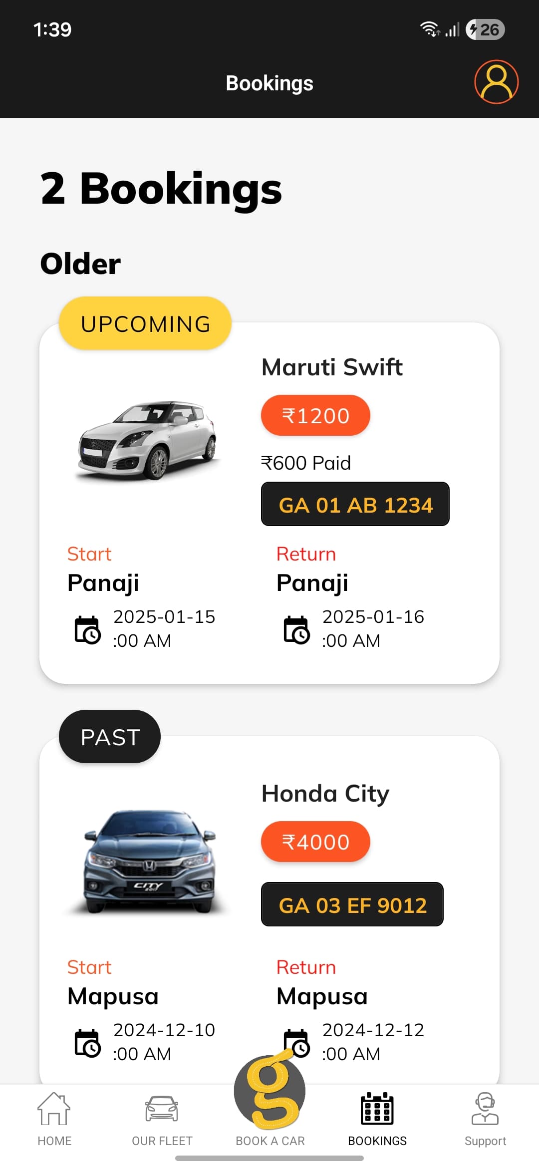 Goadrives – Self-Drive Car Rental App screenshot 4 - Application interface showing key features and user experience