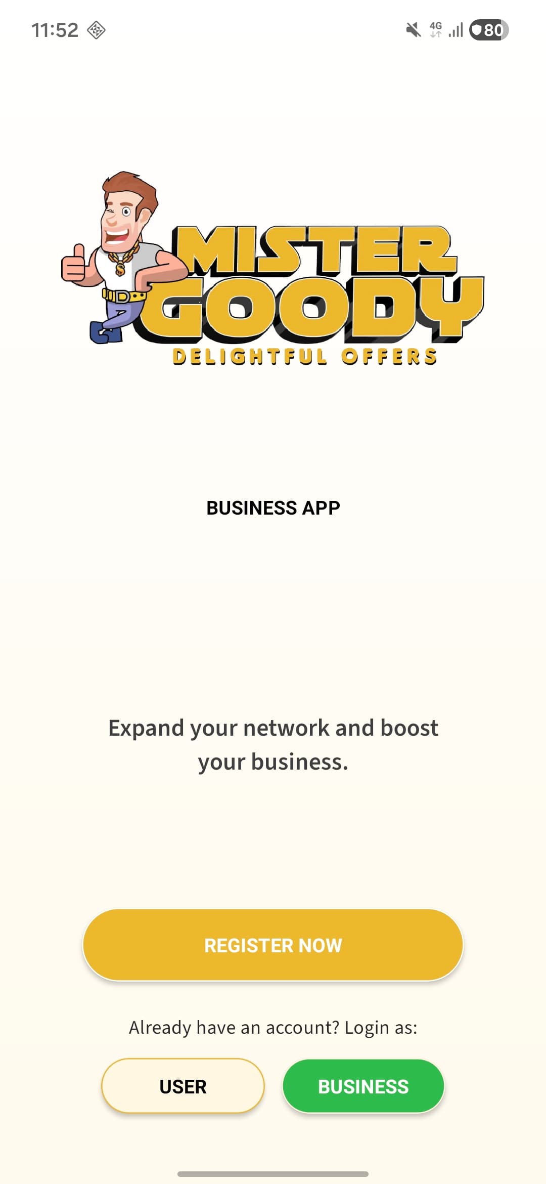 MrGoody – Business Offer & Voucher Management App screenshot 1 - Application interface showing key features and user experience