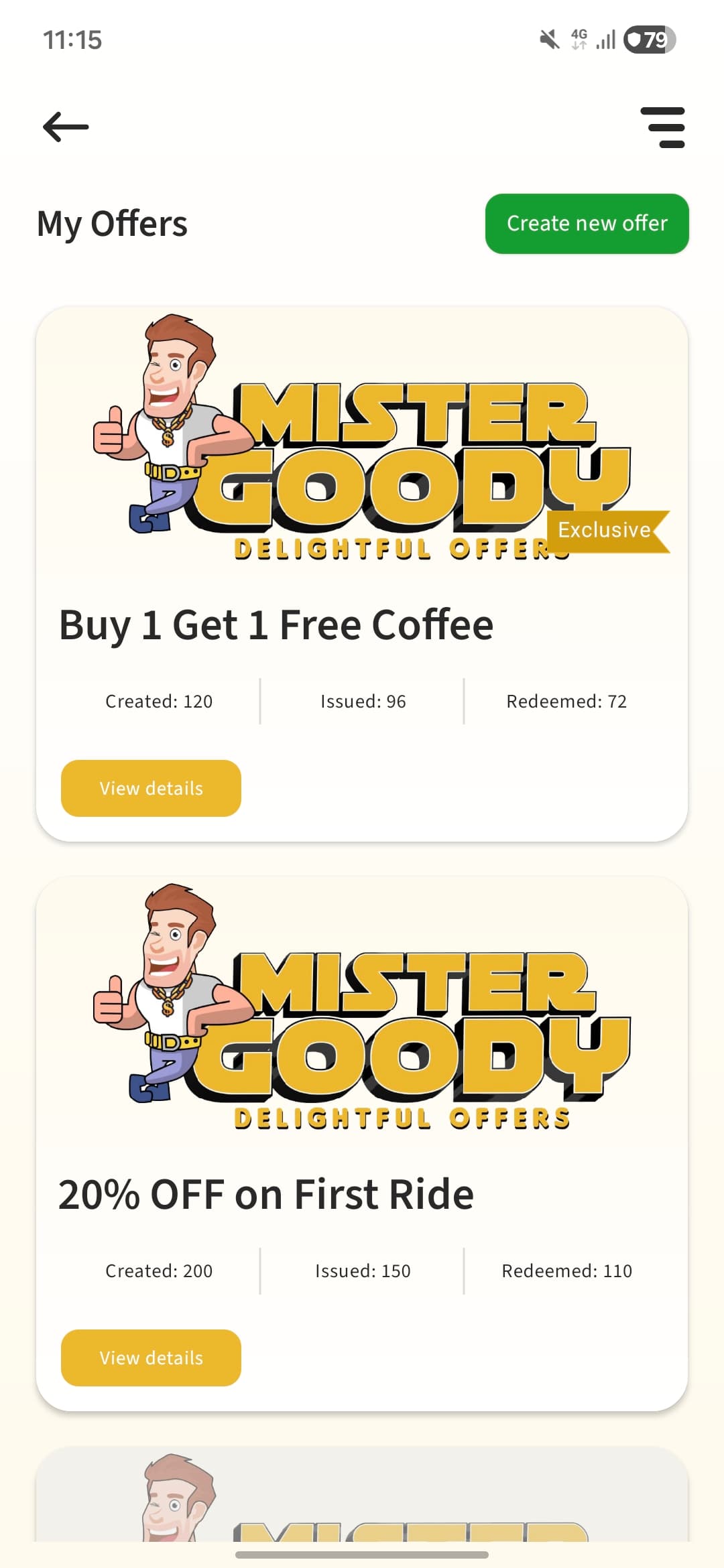 MrGoody – Business Offer & Voucher Management App screenshot 7 - Application interface showing key features and user experience