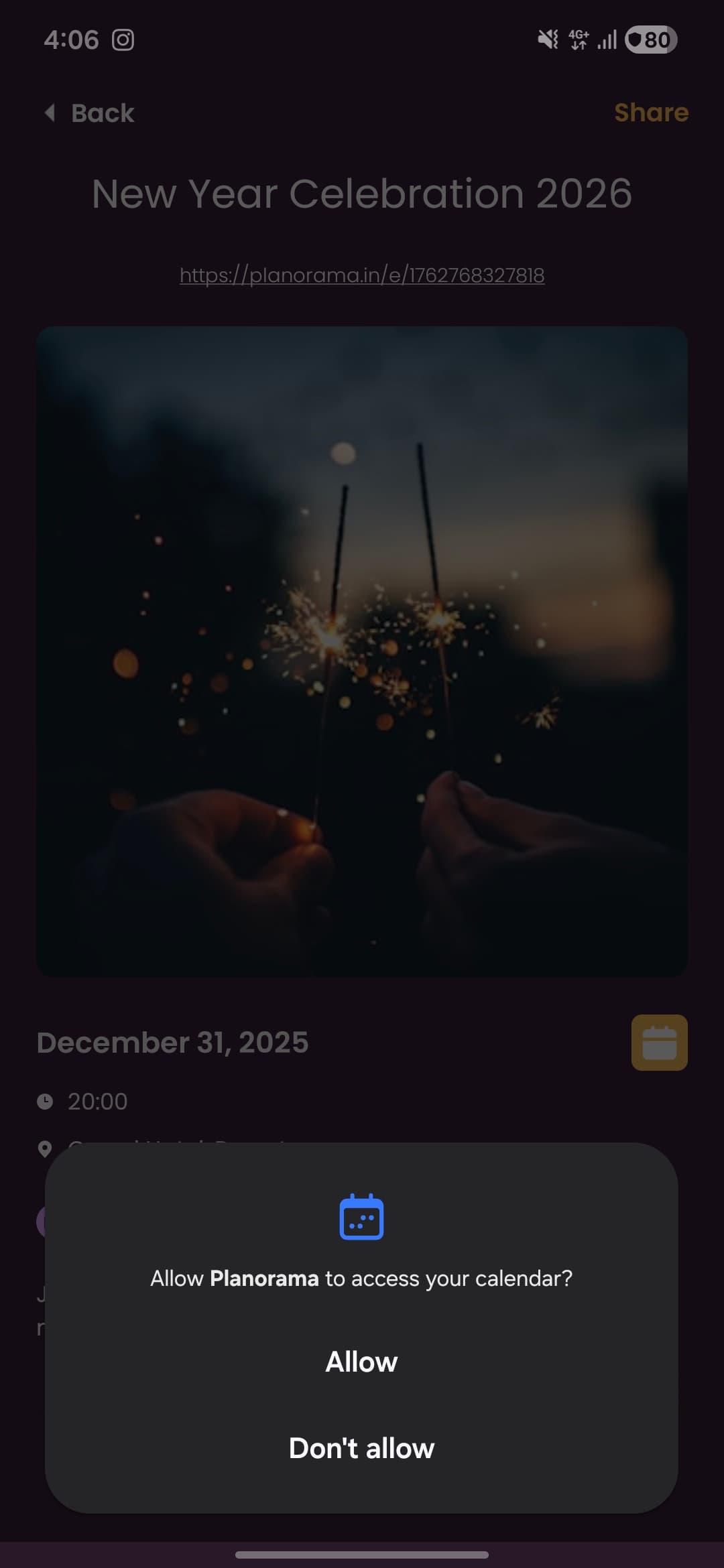 Planorama - B2C Event Planning & Management App screenshot 10 - Application interface showing key features and user experience