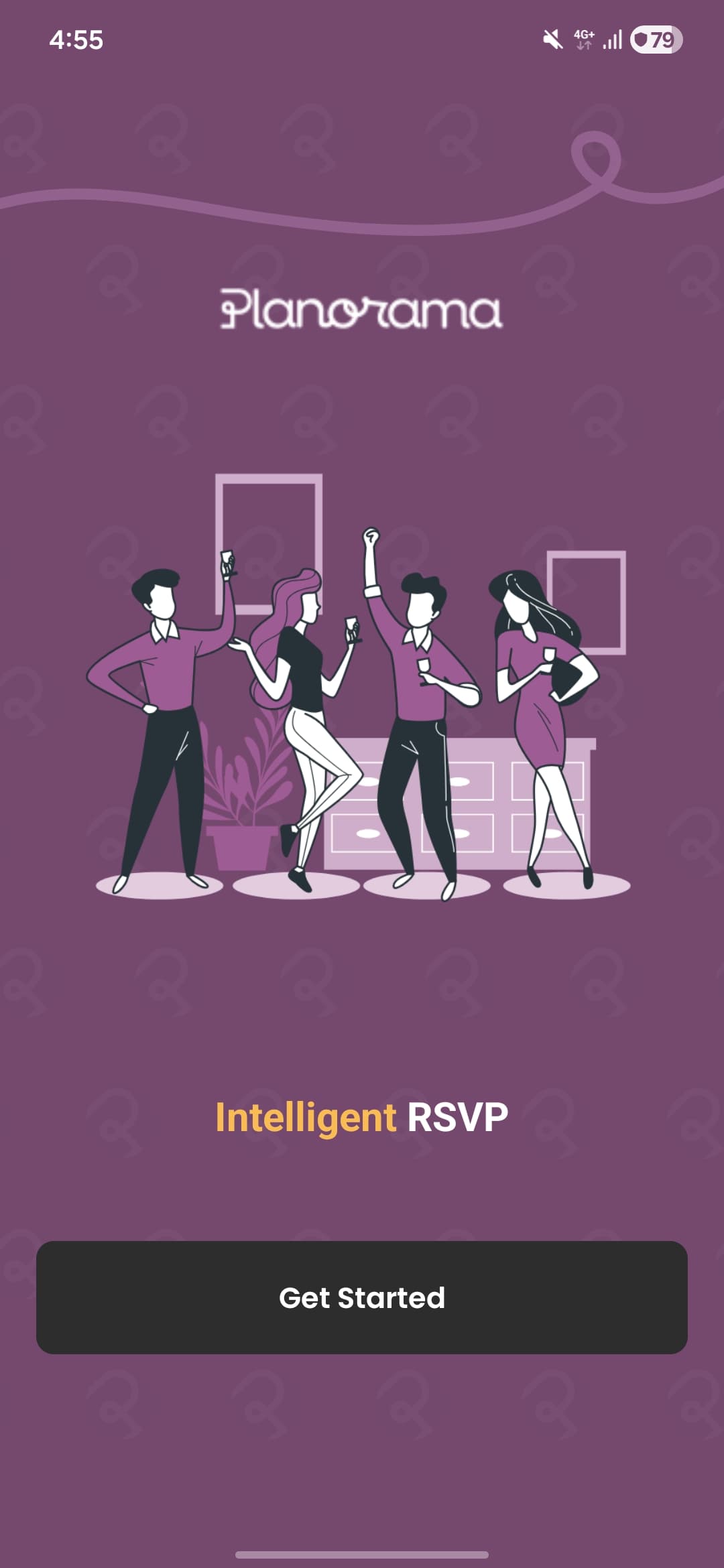 Planorama - B2C Event Planning & Management App screenshot 1 - Application interface showing key features and user experience