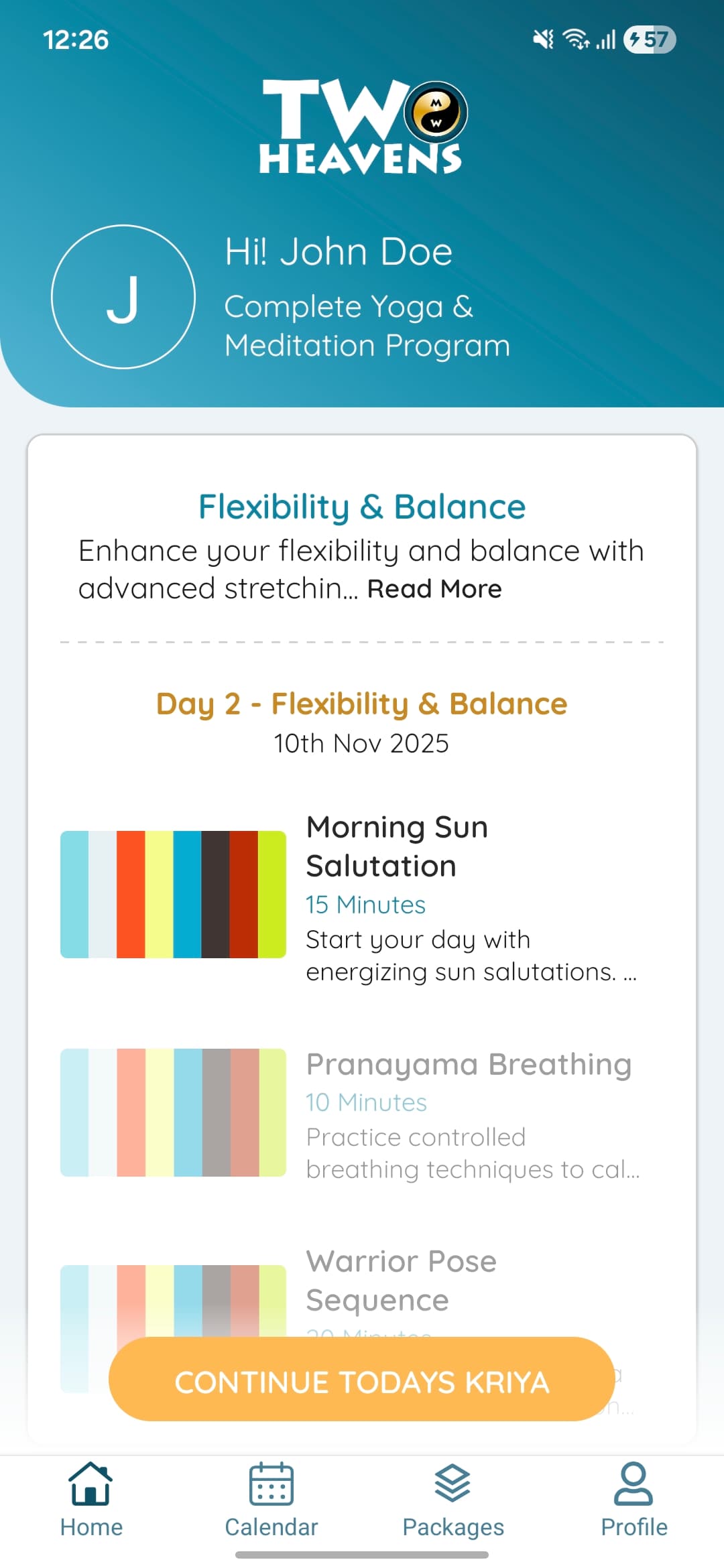 TwoHeavens - Online Yoga & Wellness Platform screenshot 7 - Application interface showing key features and user experience
