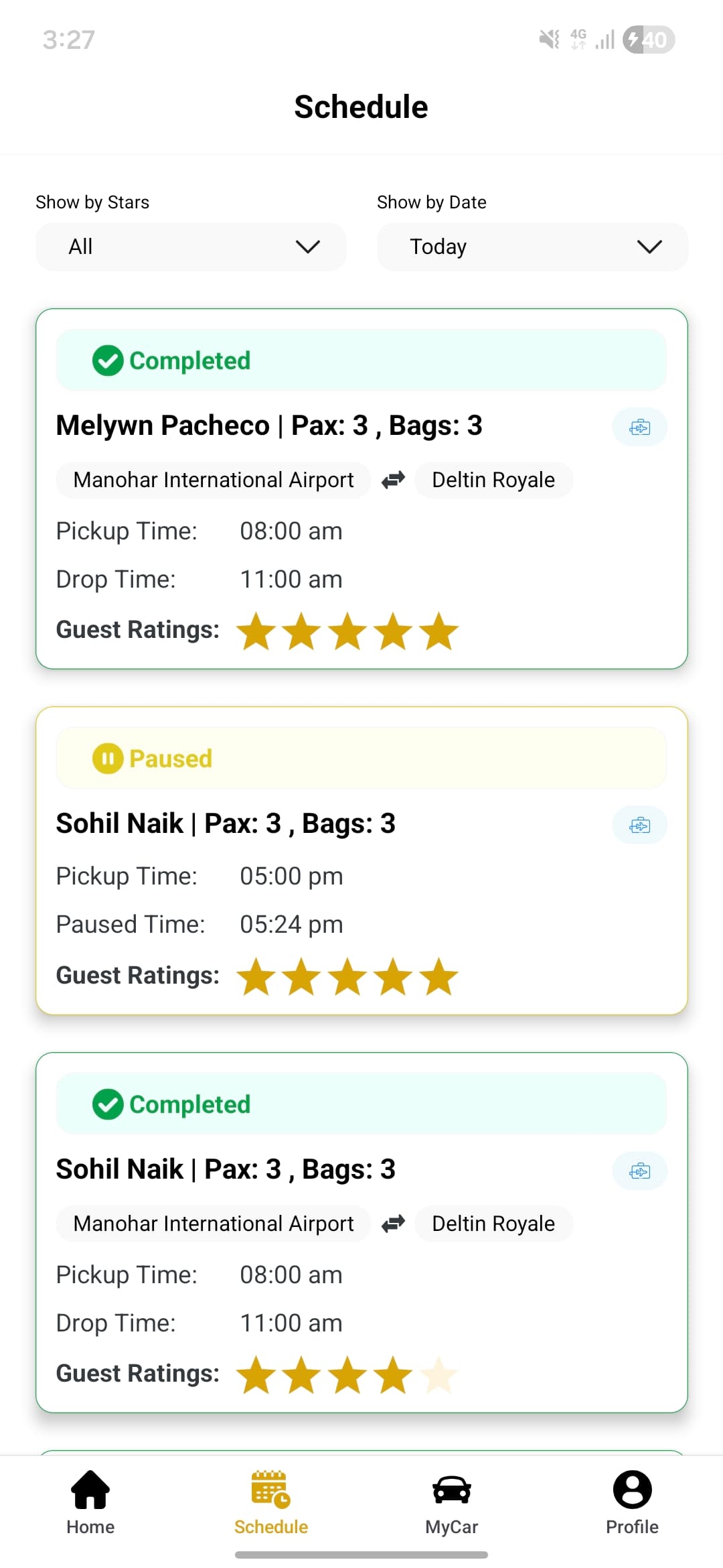 Deltin Transport Drivers App – Guest Pickup & Drop Management screenshot 7 - Application interface showing key features and user experience
