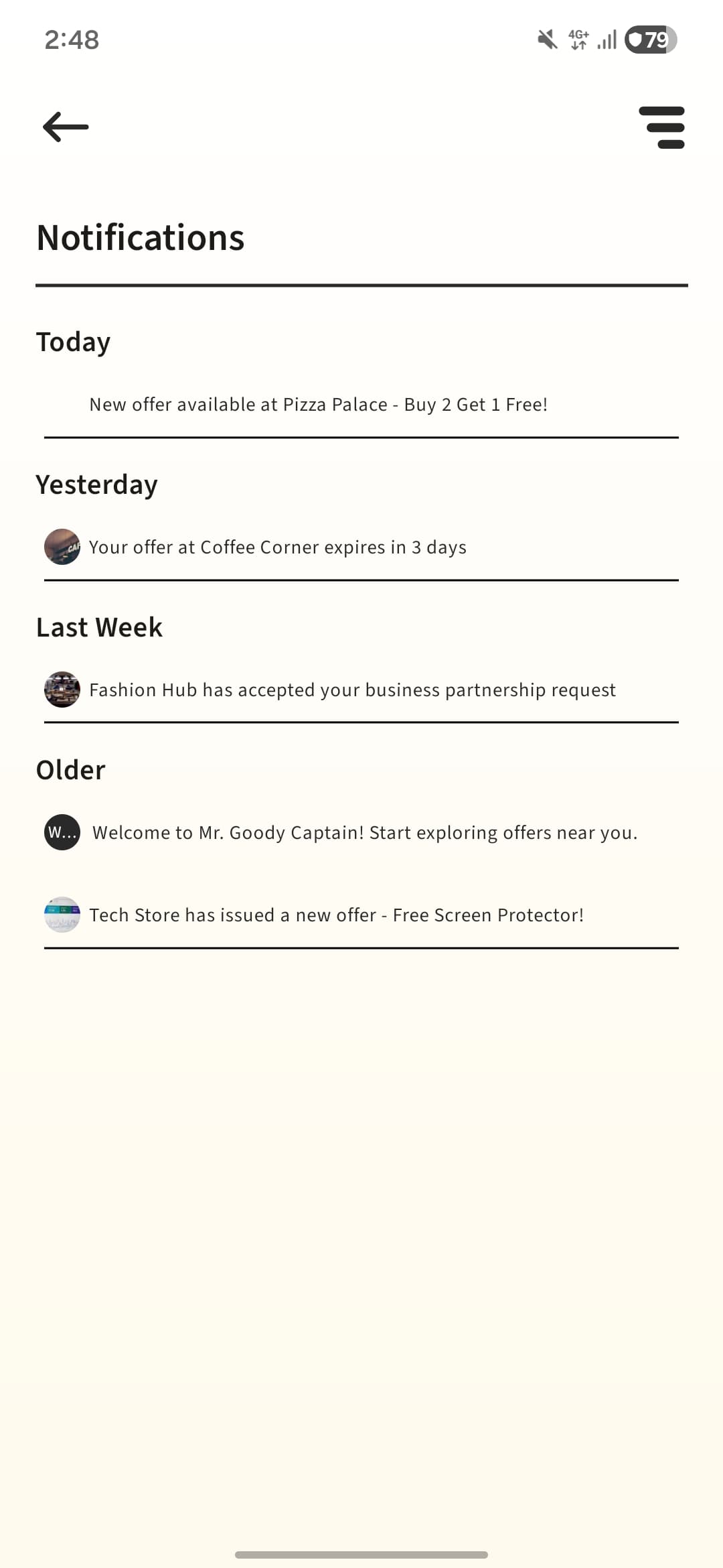 MrGoody – Captain App screenshot 12 - Application interface showing key features and user experience
